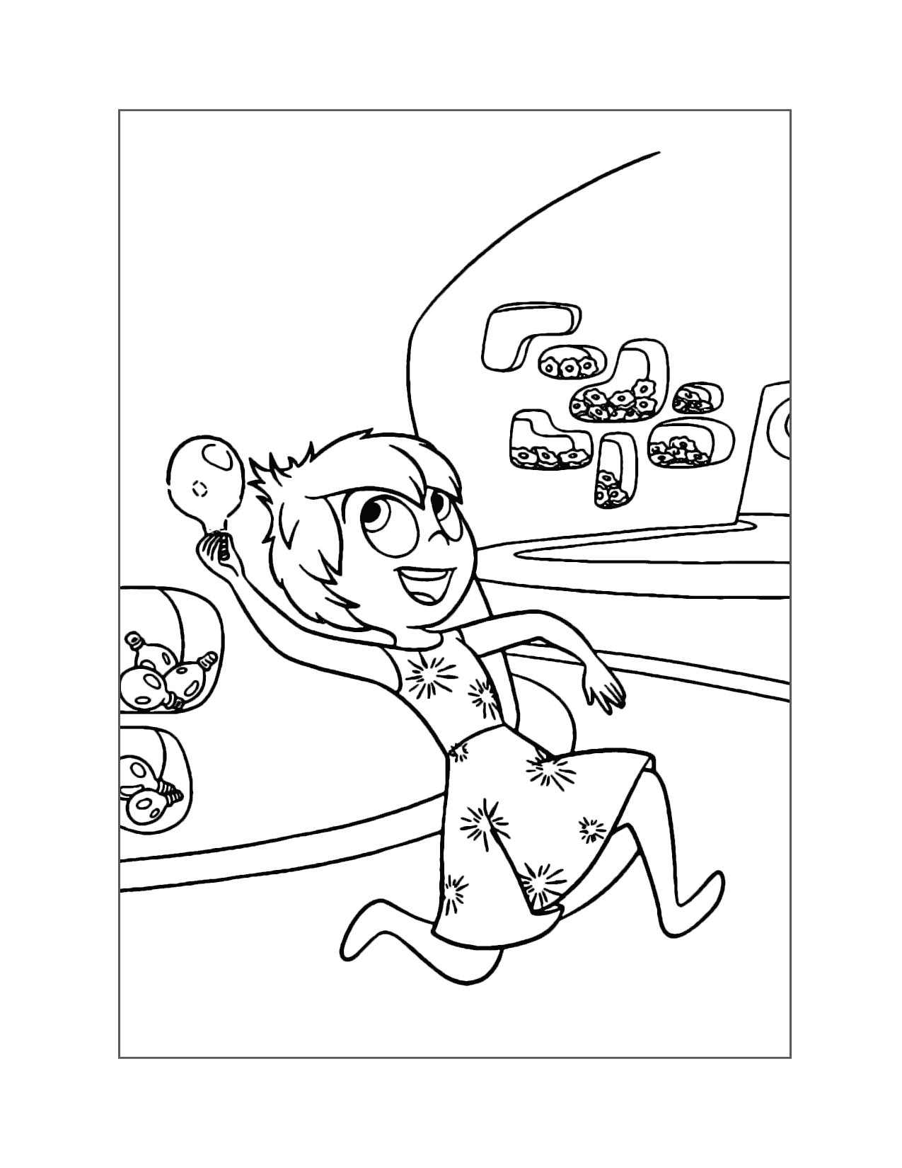 Inside Out Joy Coloring Page
