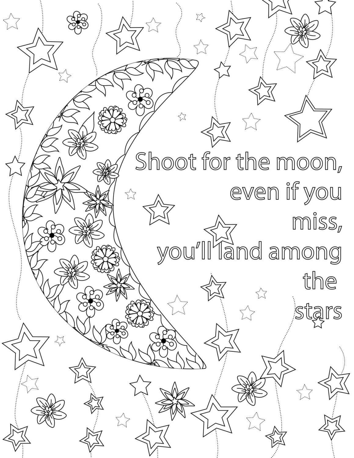 Inspirational Sayings Coloring Page
