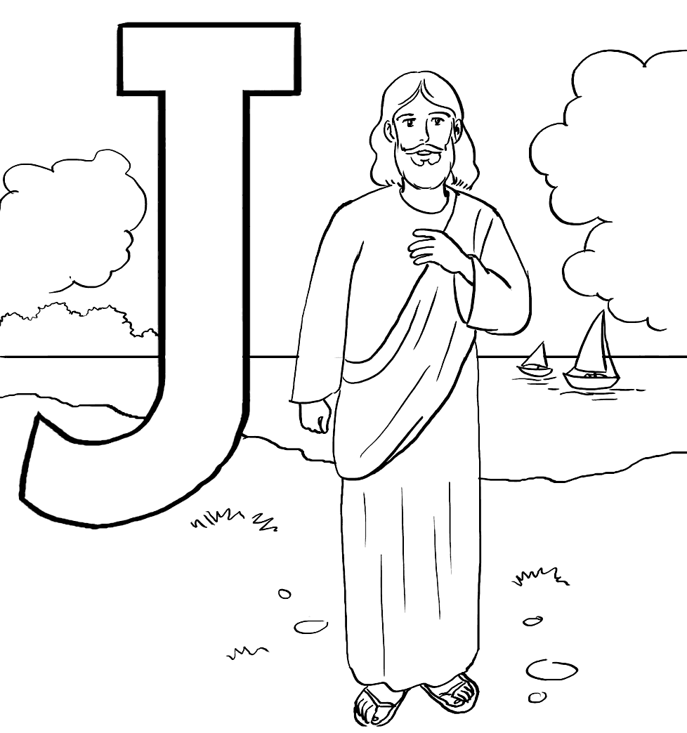 J For Jesus Coloring Page For Kids