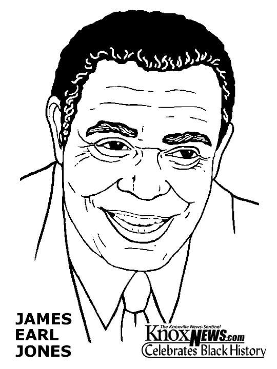 James Earl Jones - Black History Month Coloring Pages