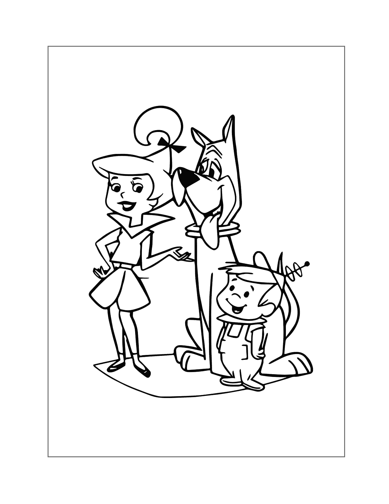 Jane Elroy And Astro Jetson Coloring Page