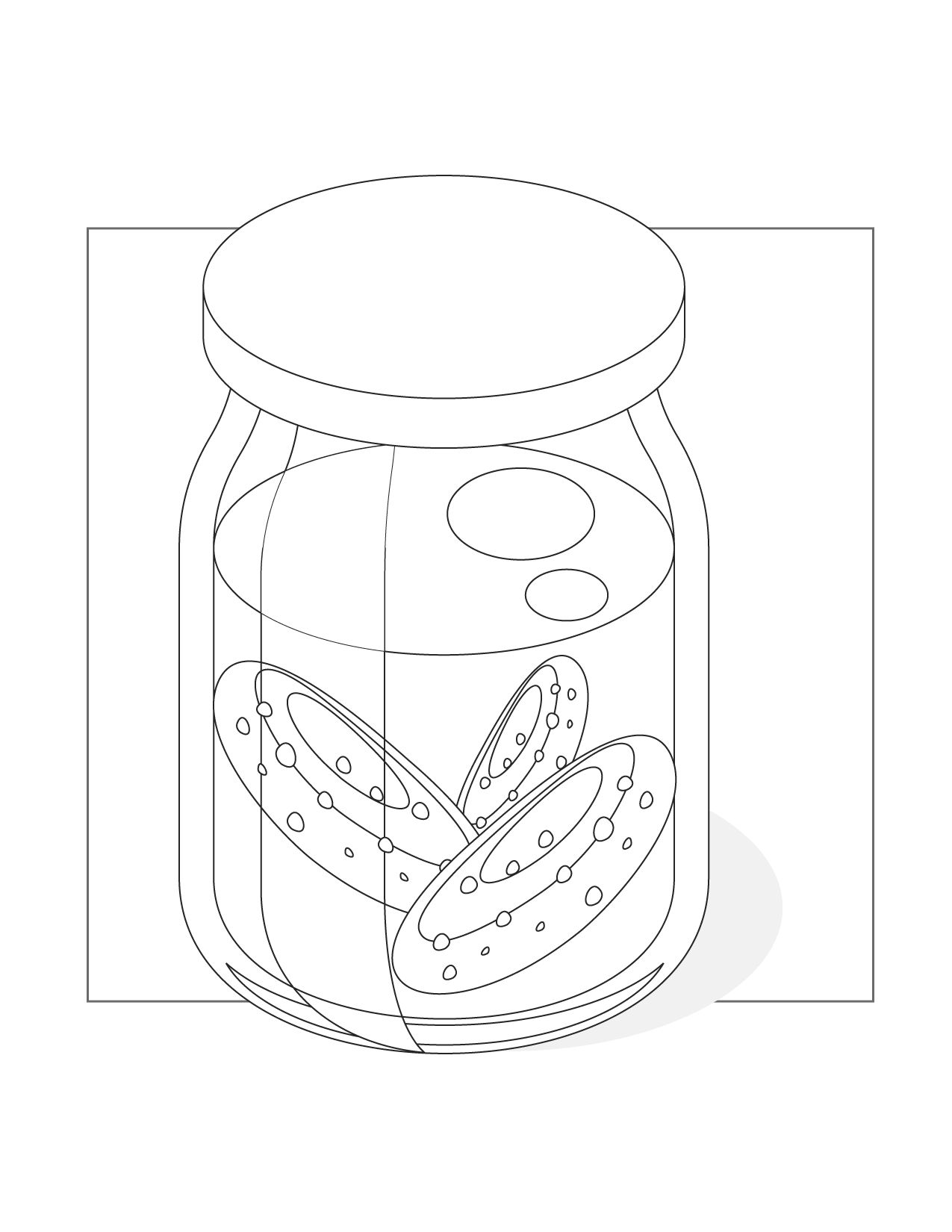 Jar Of Pickles Coloring Page