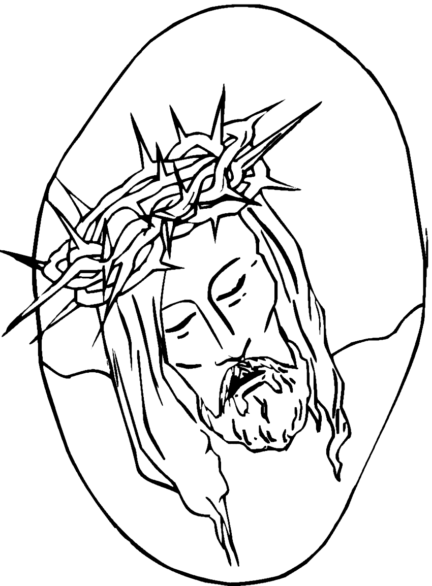 Jesus Christ Crown Of Thorns Coloring Pages