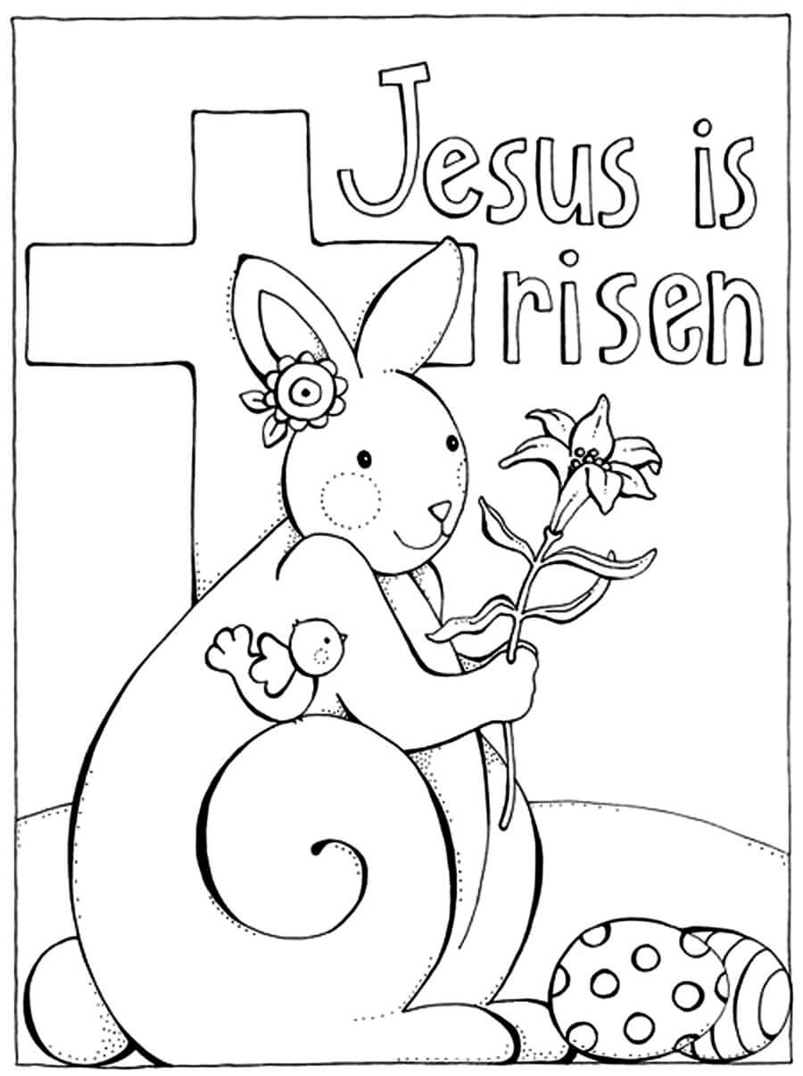 Jesus Is Risen Easter Coloring Pages