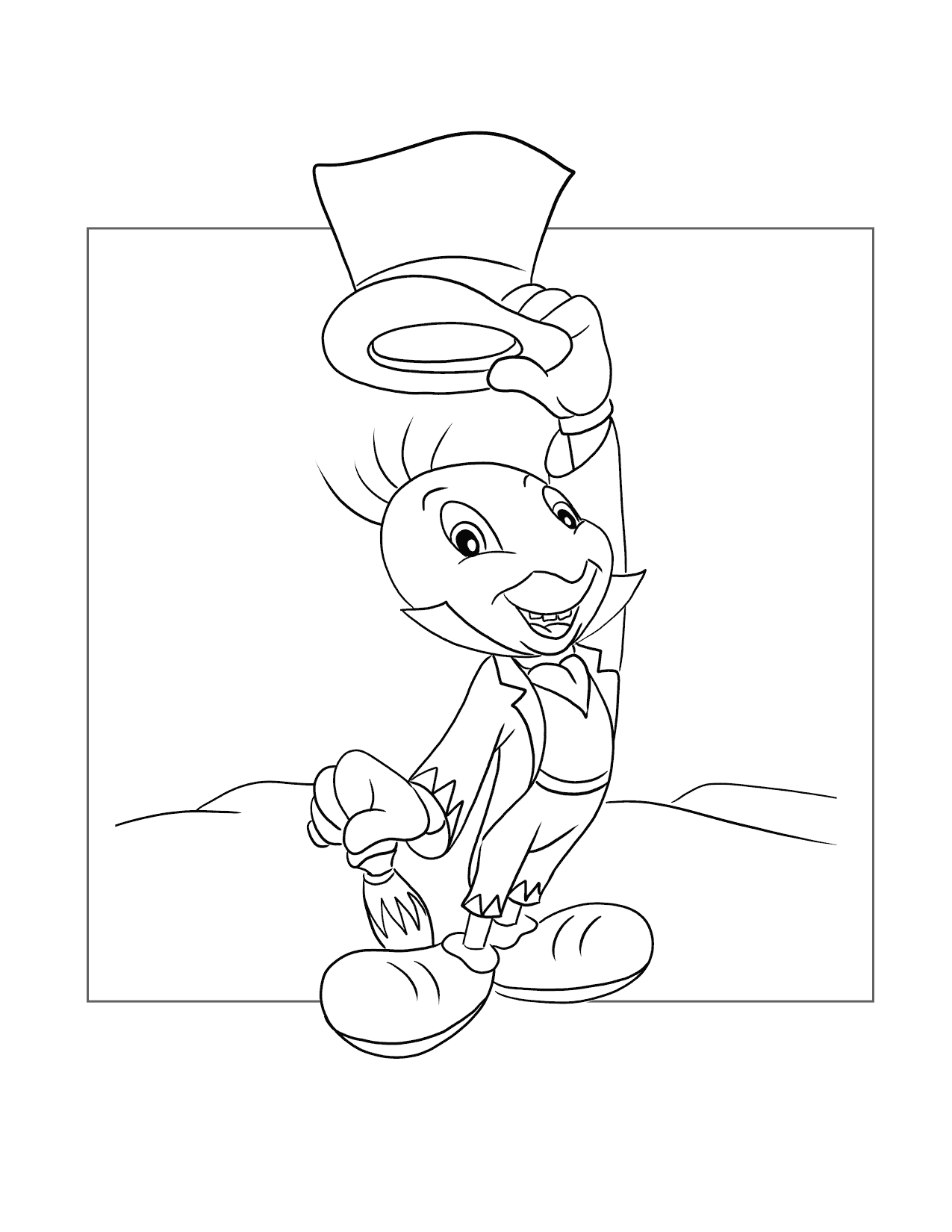 Jiminy Cricket Pinocchio Coloring Pages