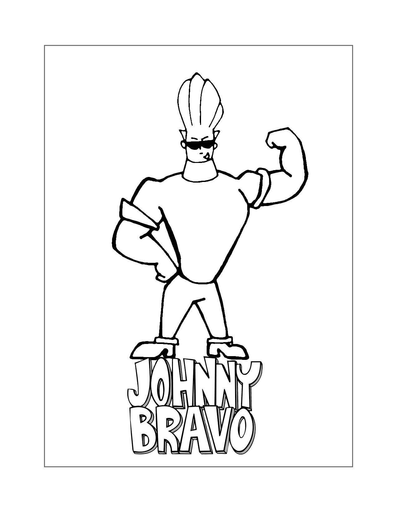 Johnny Bravo Coloring Pages