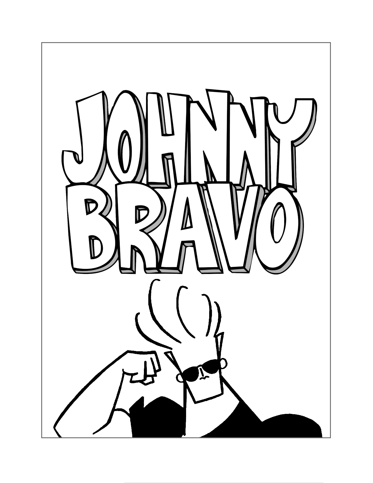 Johnny Bravo Coloring Sheet