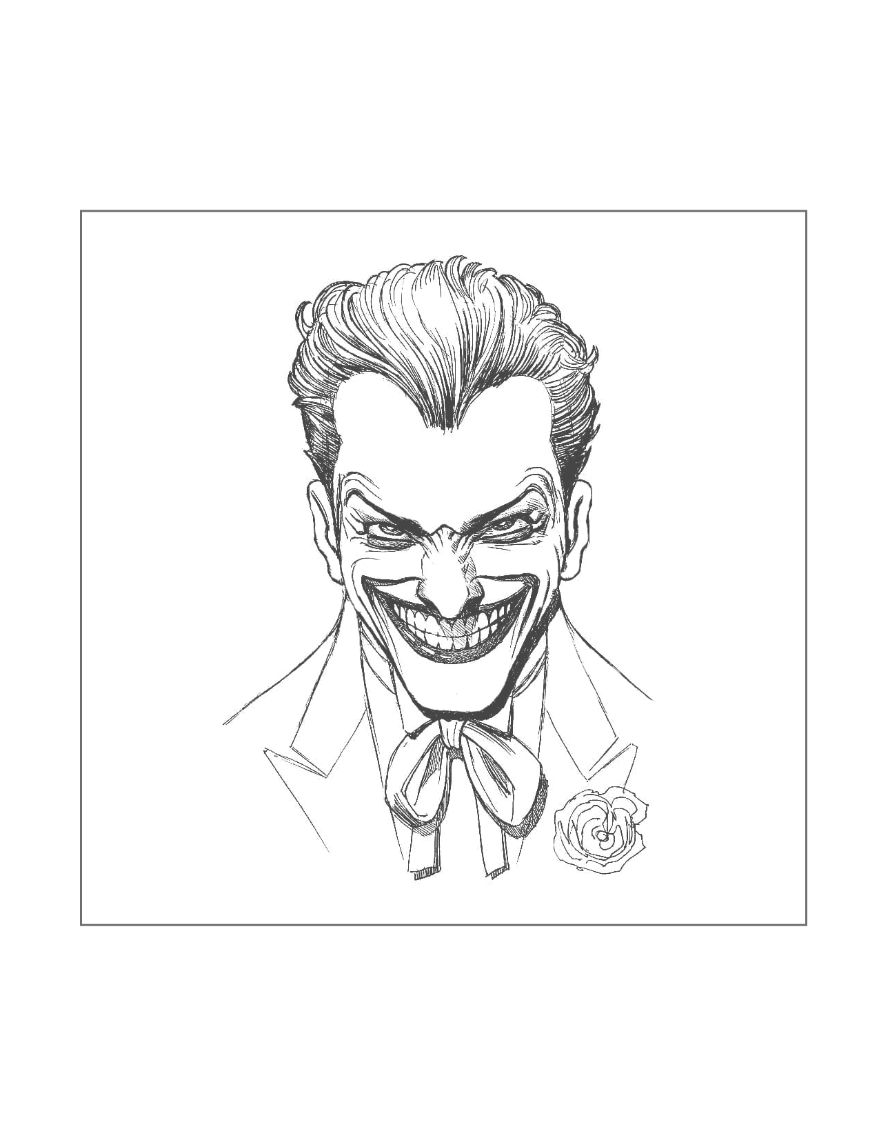 Joker Portrait Coloring Page