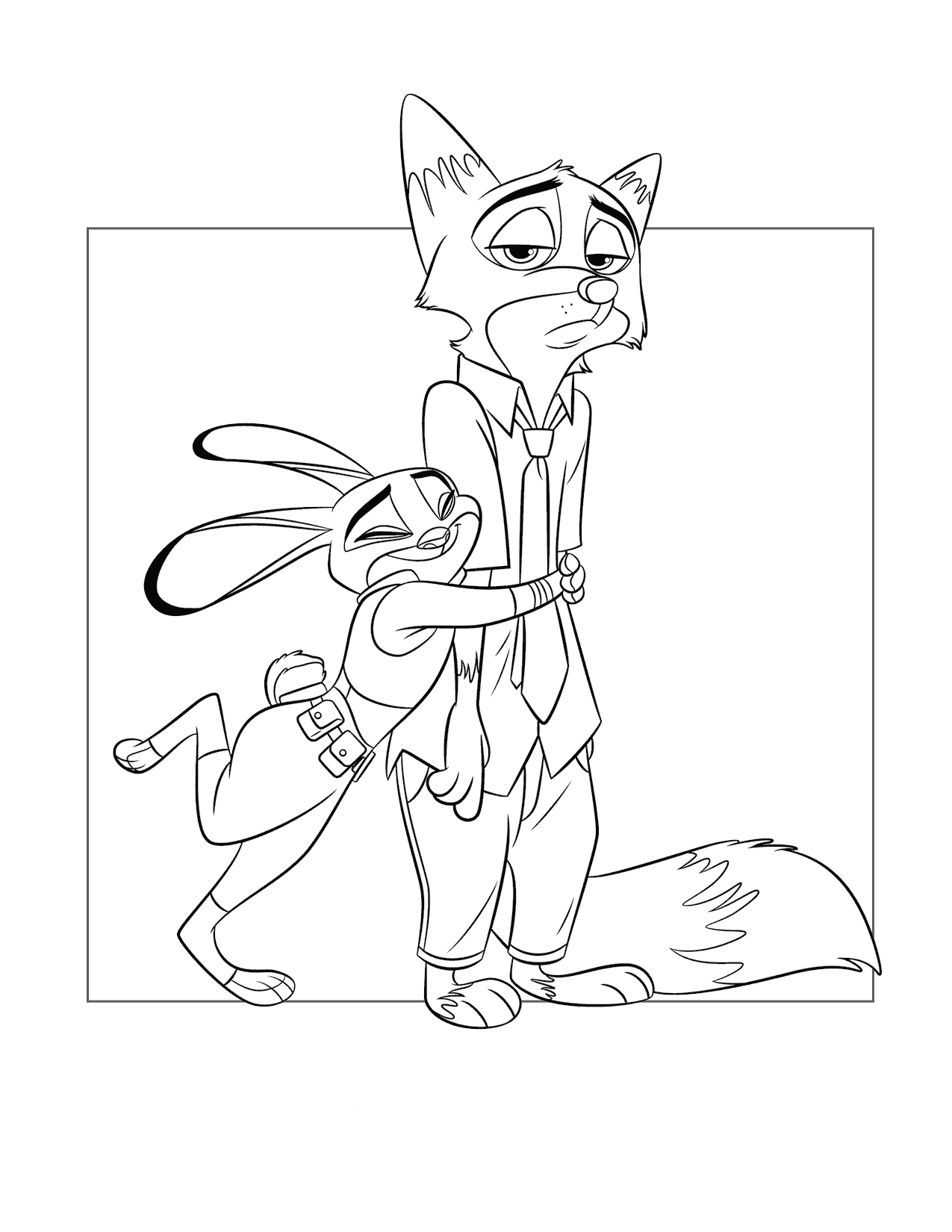 Judy And Nick Zootopia Coloring Page