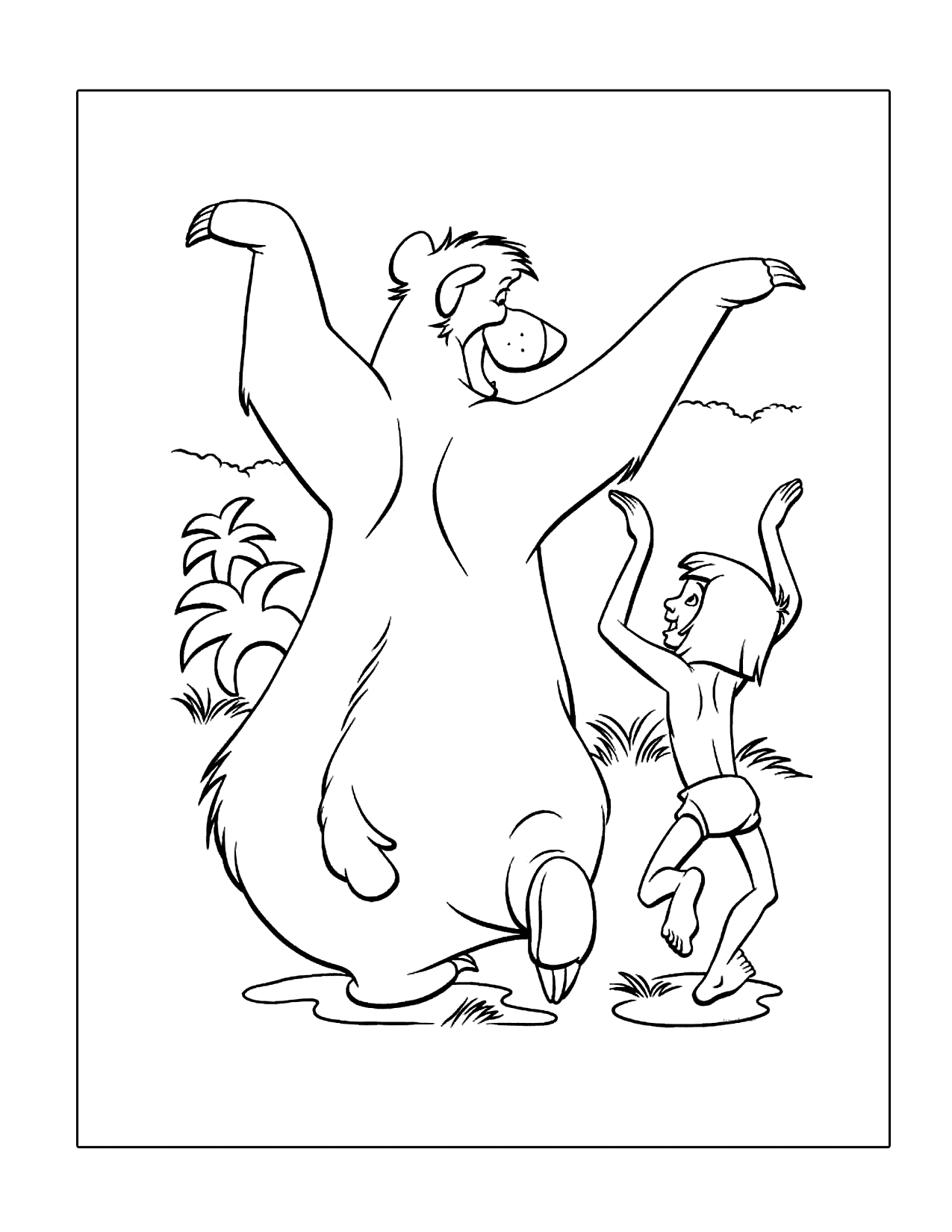 Jungle Book Bare Necesseties Song Coloring Page
