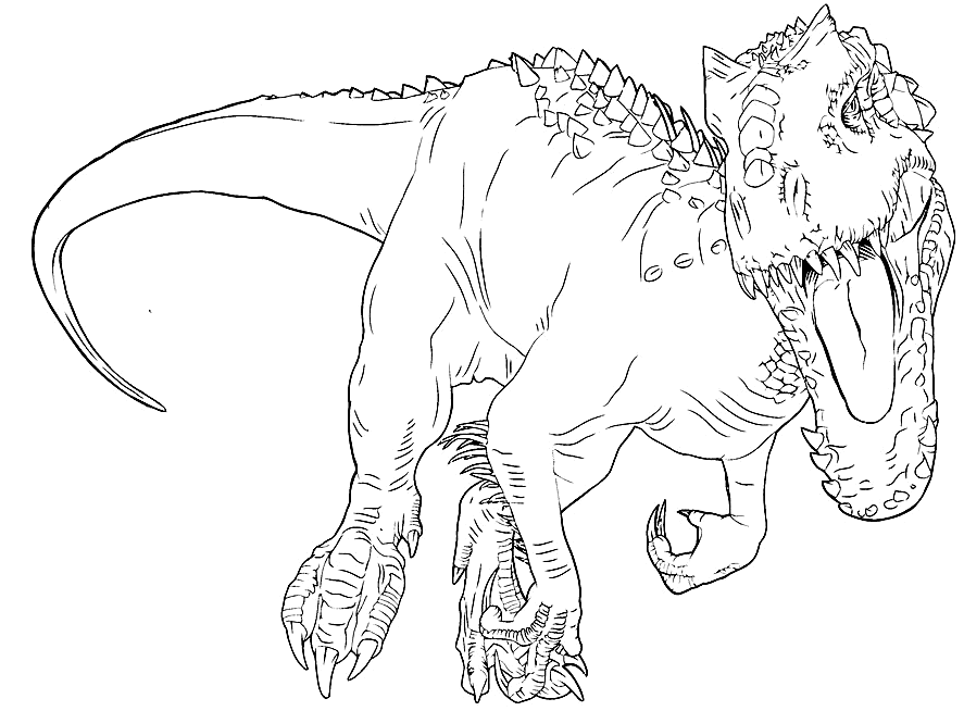 Jurassic World Indominous Rex Coloring Page