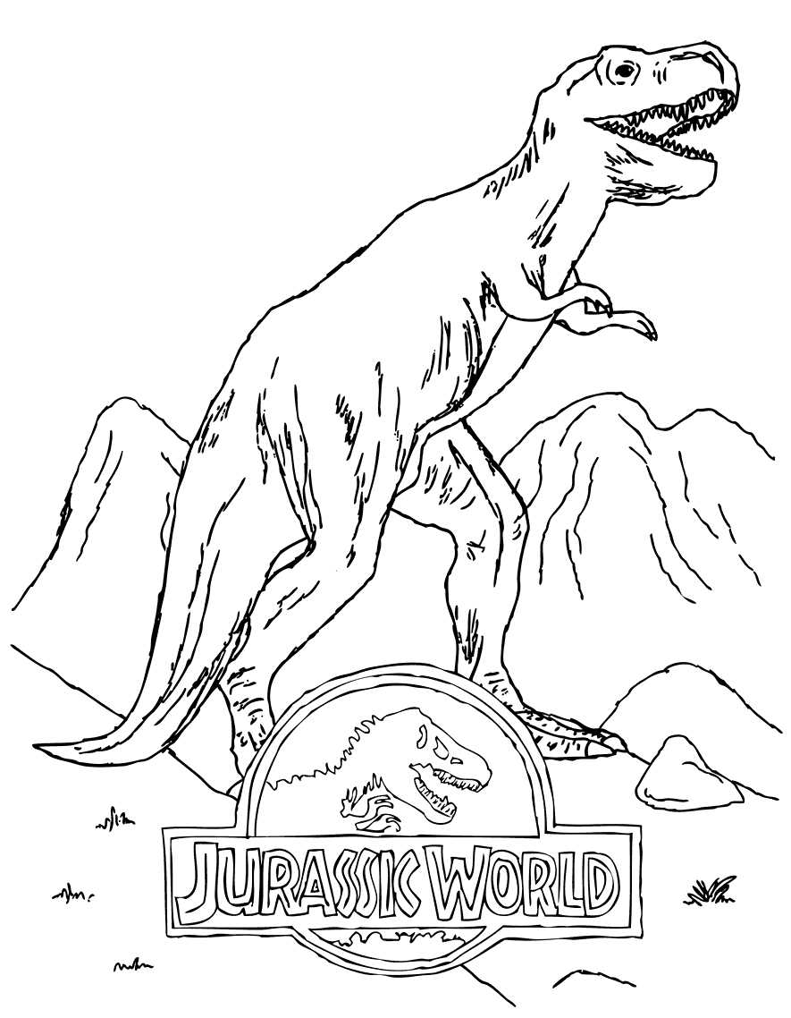 Jurassic World Movie Coloring Page