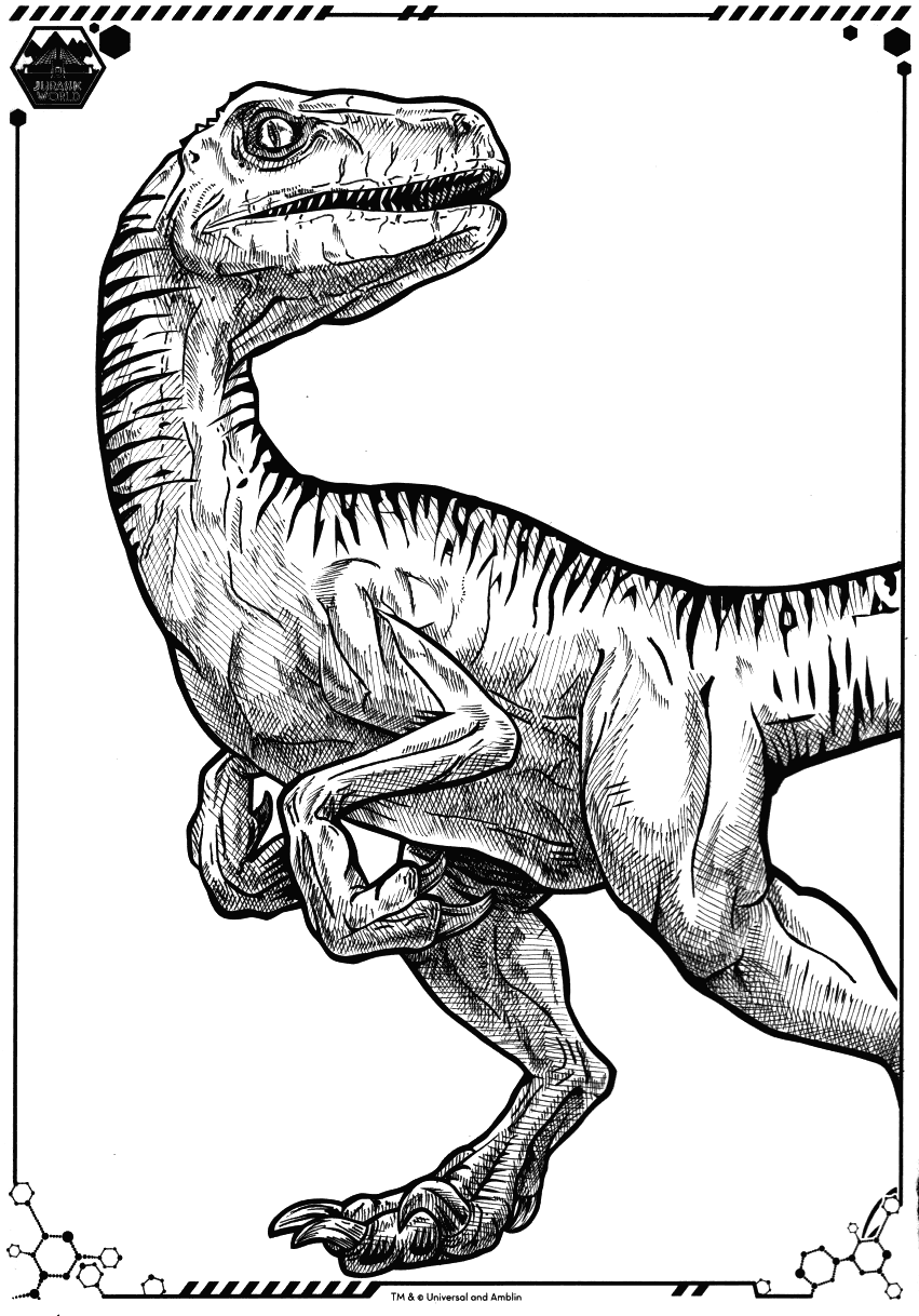 Jurassic World Movie Coloring Pages