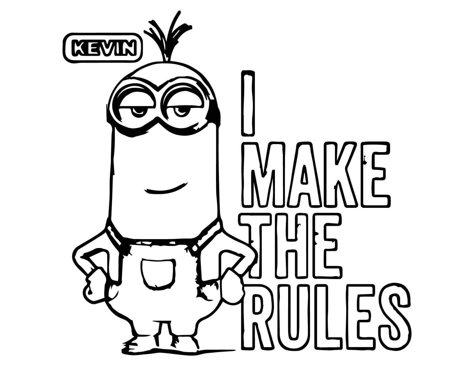 Kevin Minions Coloring Pages