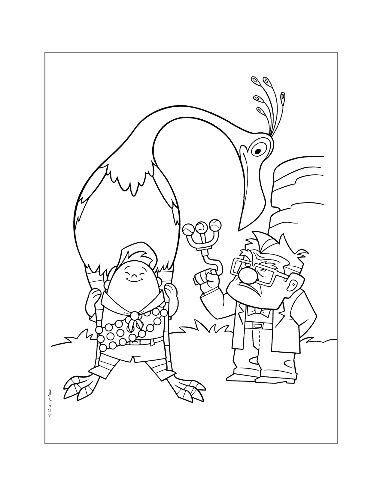 Kevin The Bird From Up Coloring Page