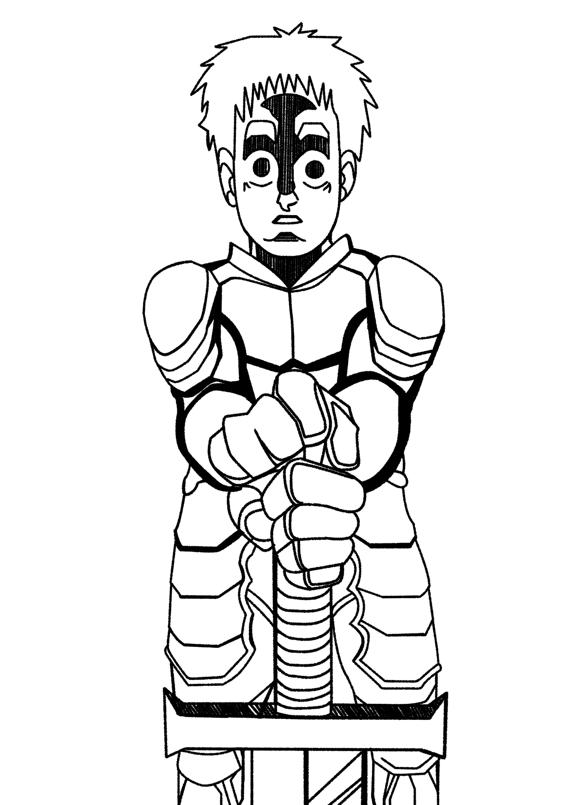 Knight Surprised Coloring Page By Kevin Egnichie