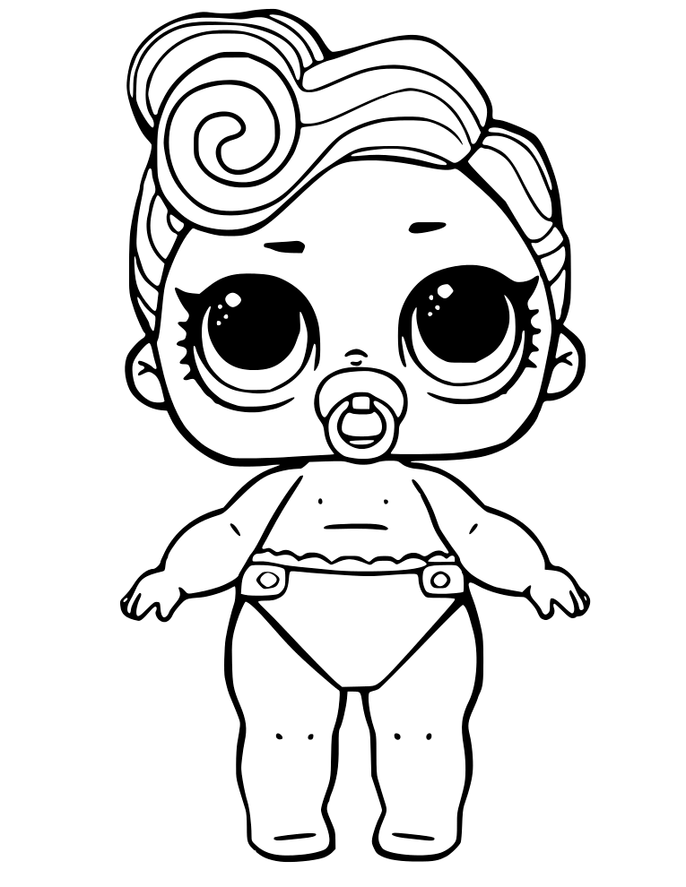 Lol Doll Baby Lil Wave Coloring Page