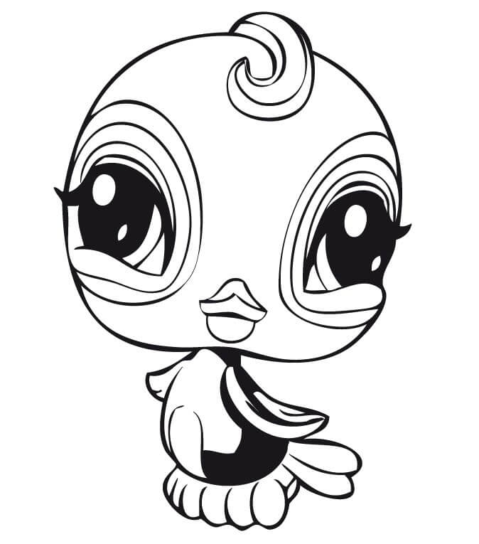 LPS Little Duck Coloring Page