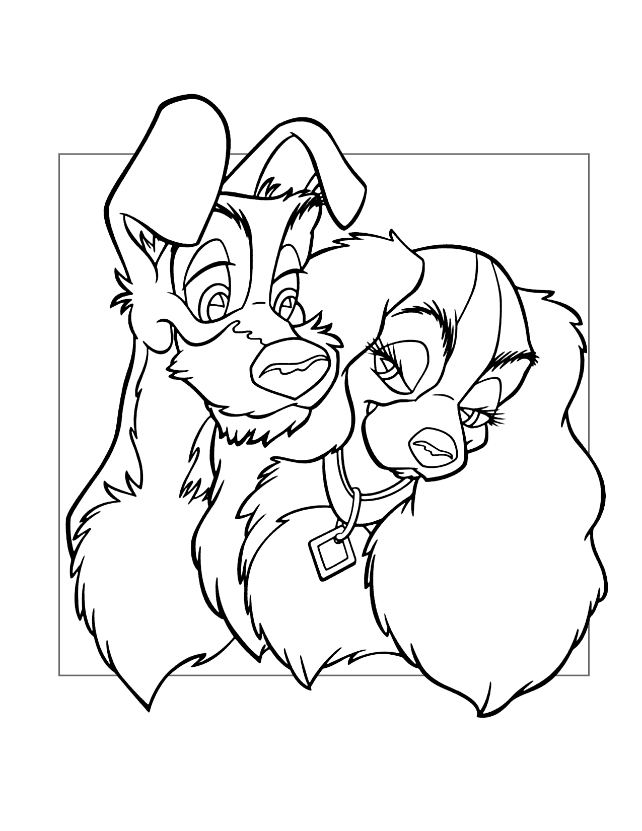 Lady And The Tramp Coloring Page