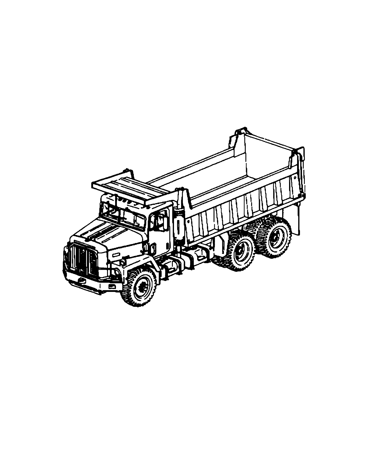 Large Dump Truck Coloring Page