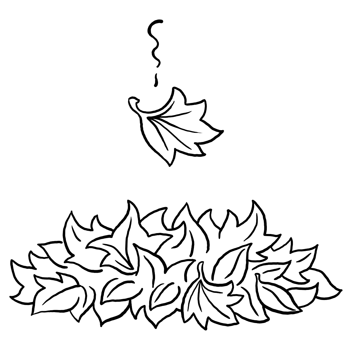 Last Falling Leaf Coloring Page