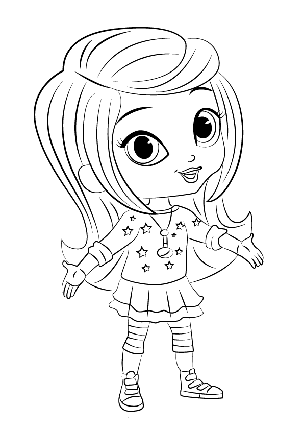 Leah Shimmer and Shine Coloring Pages