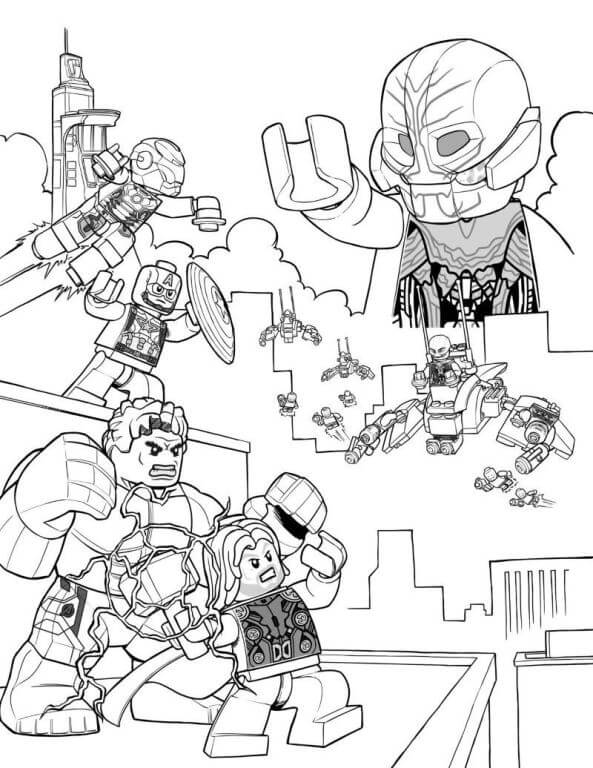 Lego Avenger Heroes Coloring Pages