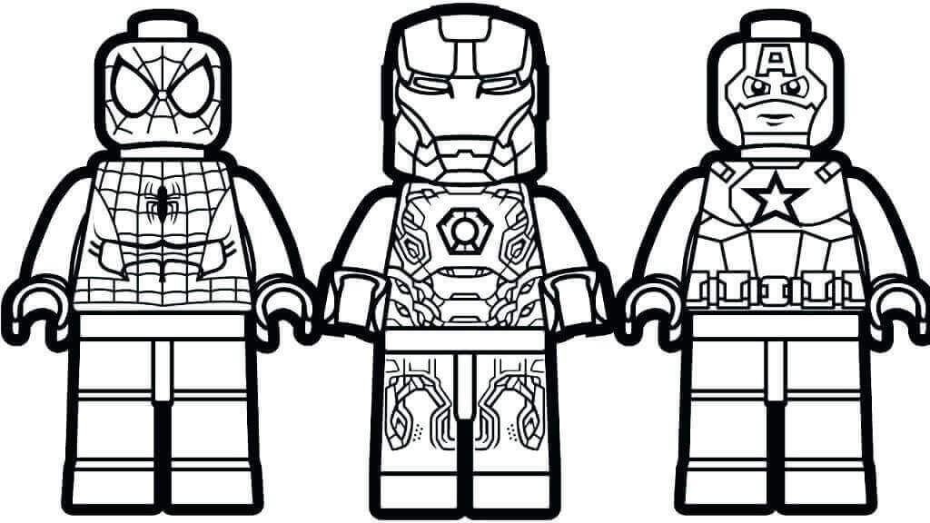 Imagenes de lego marvel para colorear online