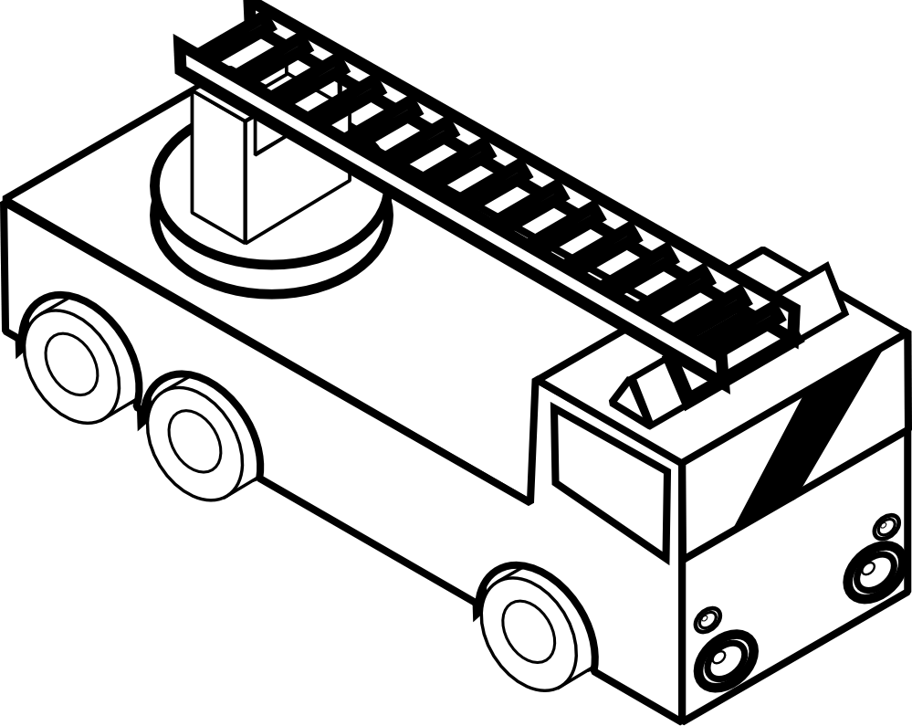 Lego Fire Truck Coloring Pages