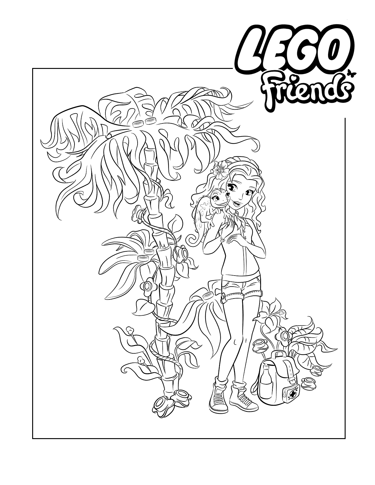 Lego Friends Emma Coloring Page