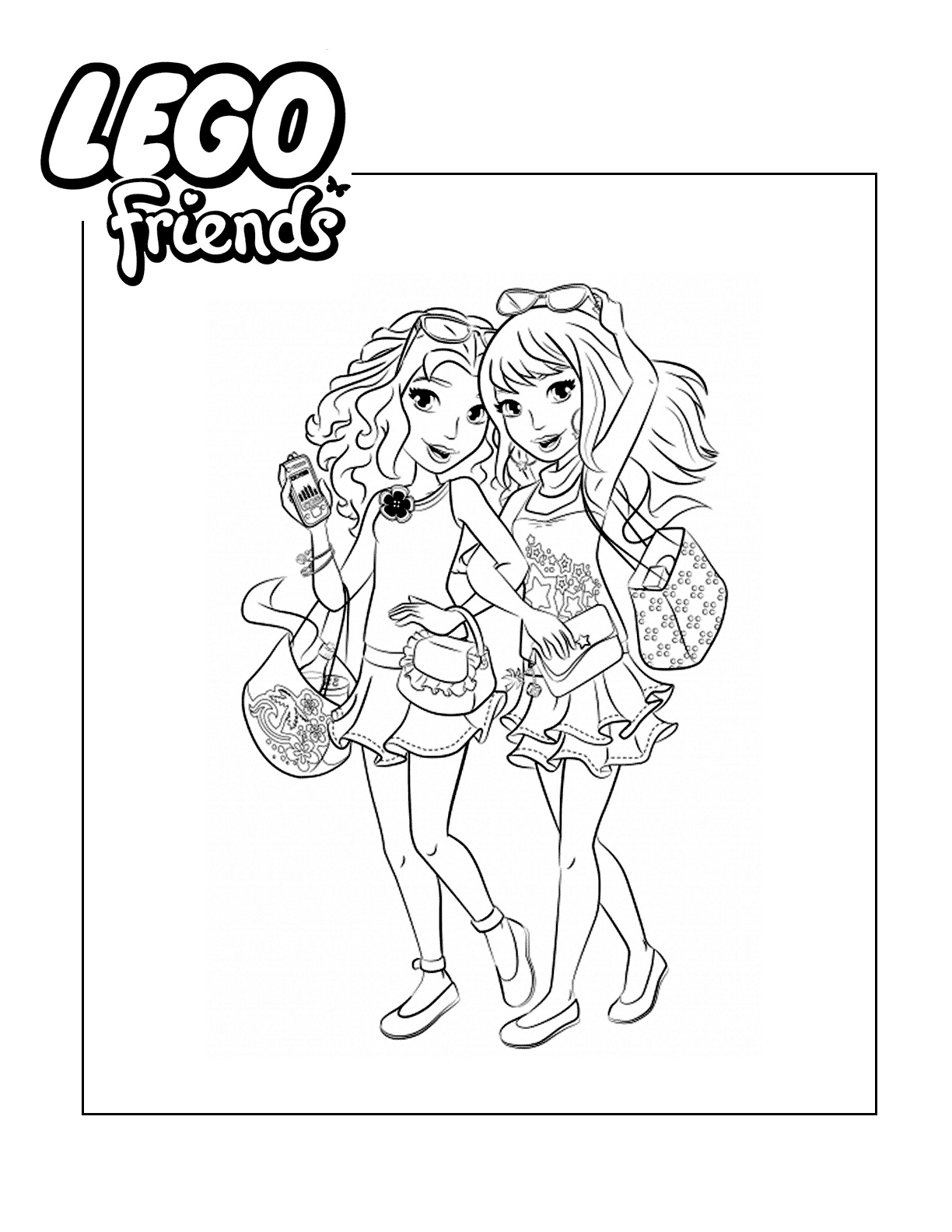 Lego Friends Stephanie And Emma Coloring Page