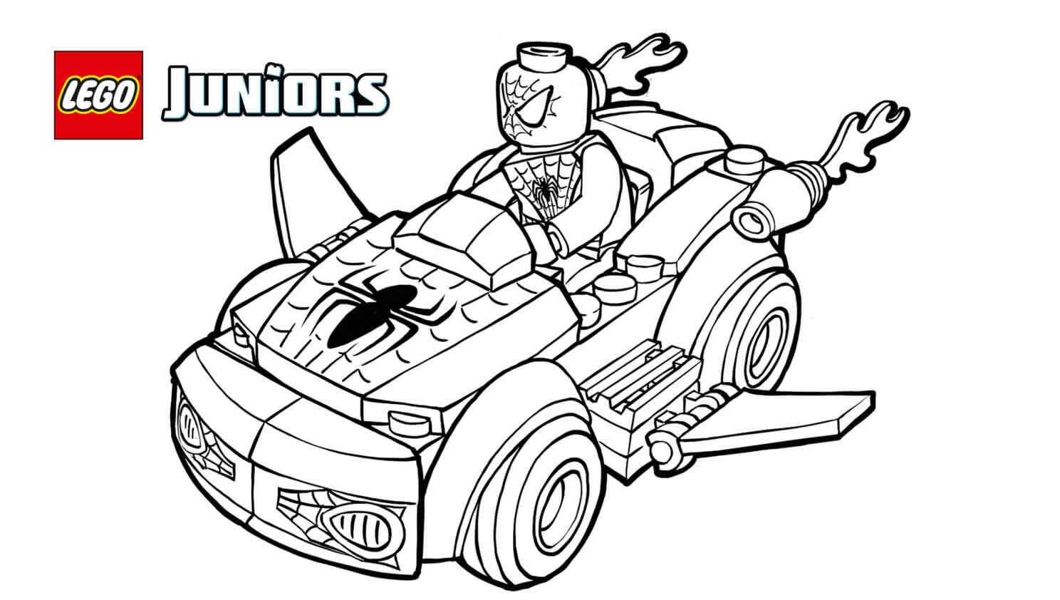 Lego Junior Spiderman Avengers Coloring Pages
