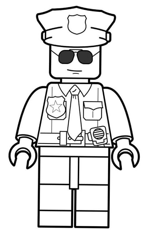 Lego Police Officer Coloring Pages