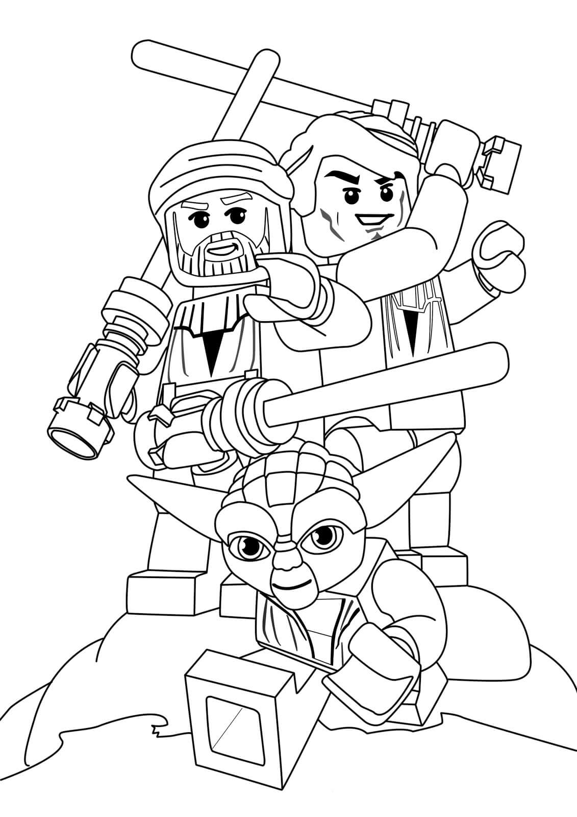 Lego Star Wars Characters Coloring Page