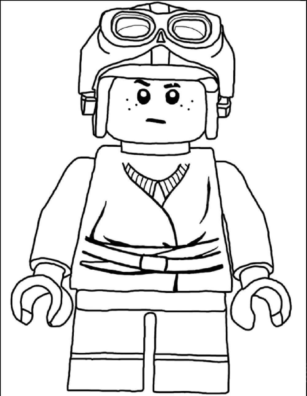 Lego Star Wars Pilot Coloring Page