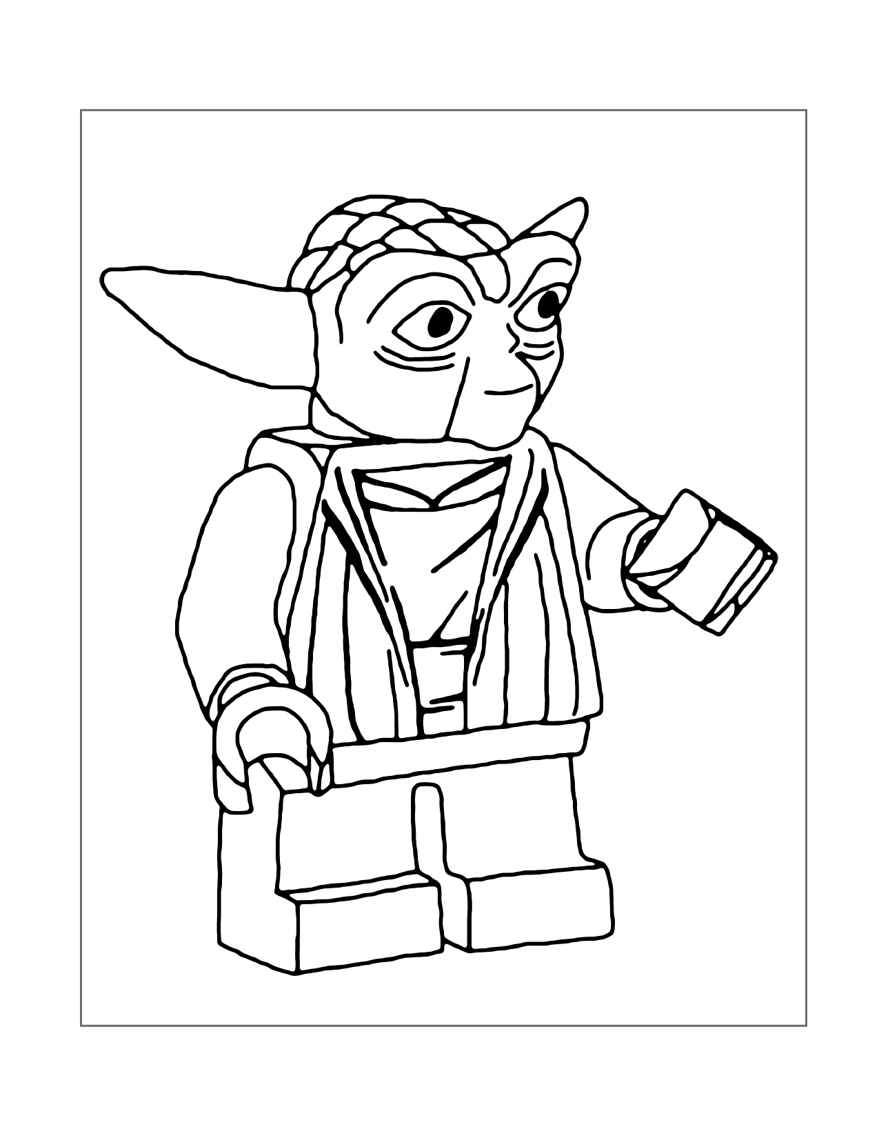 Lego Yoda Coloring Page