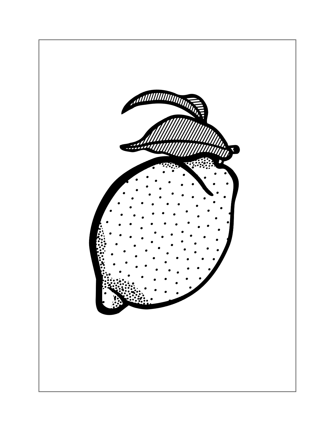 Lemon Fruit Coloring Page