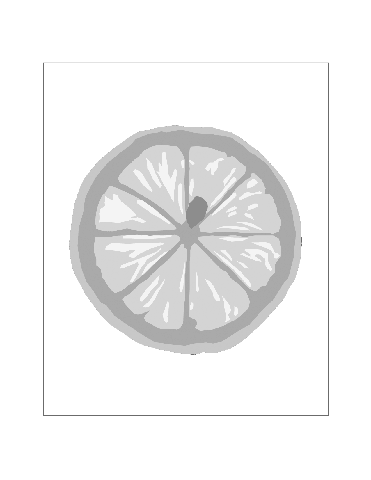 Lemon Slice Traceable Coloring Page