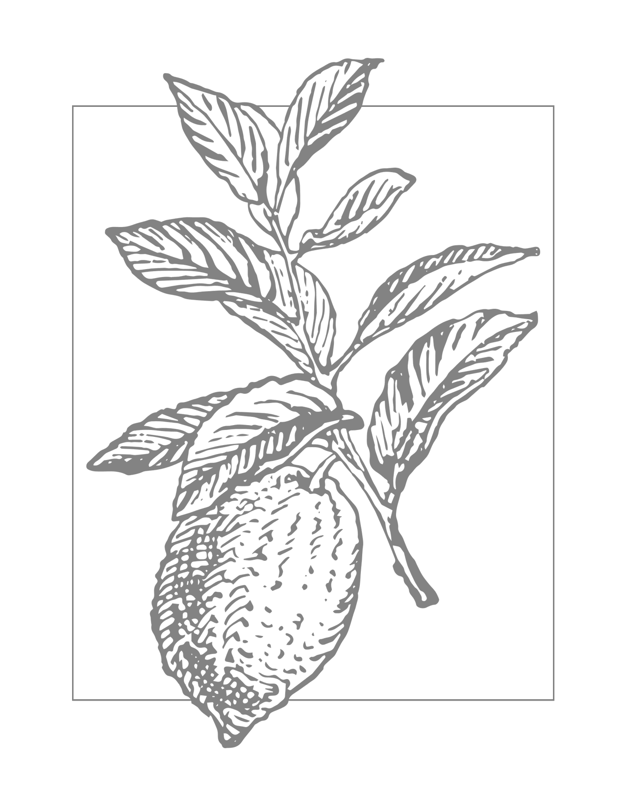 Lemon On Branch Coloring Page