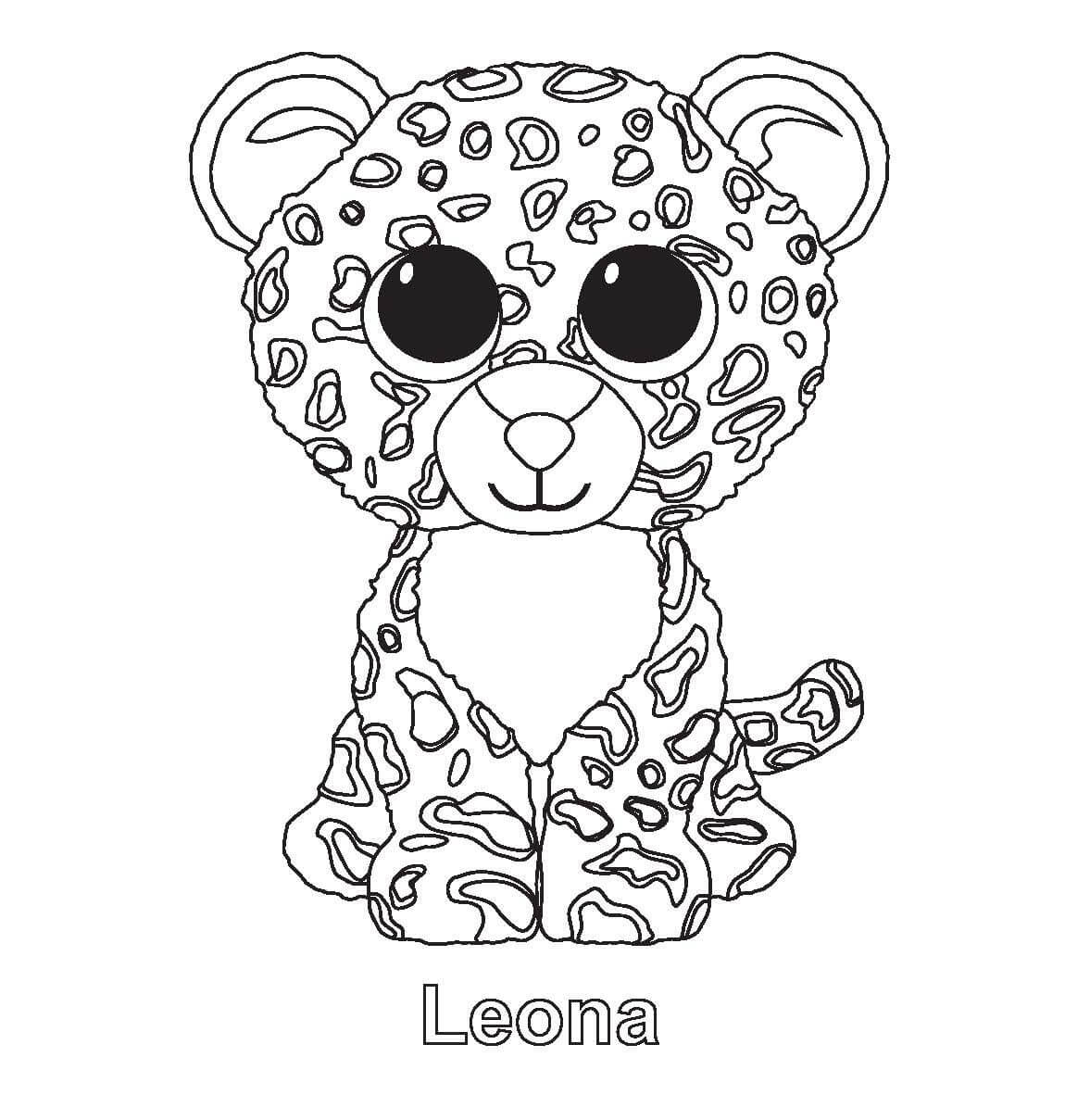 Leona - Beanie Boo Coloring Pages