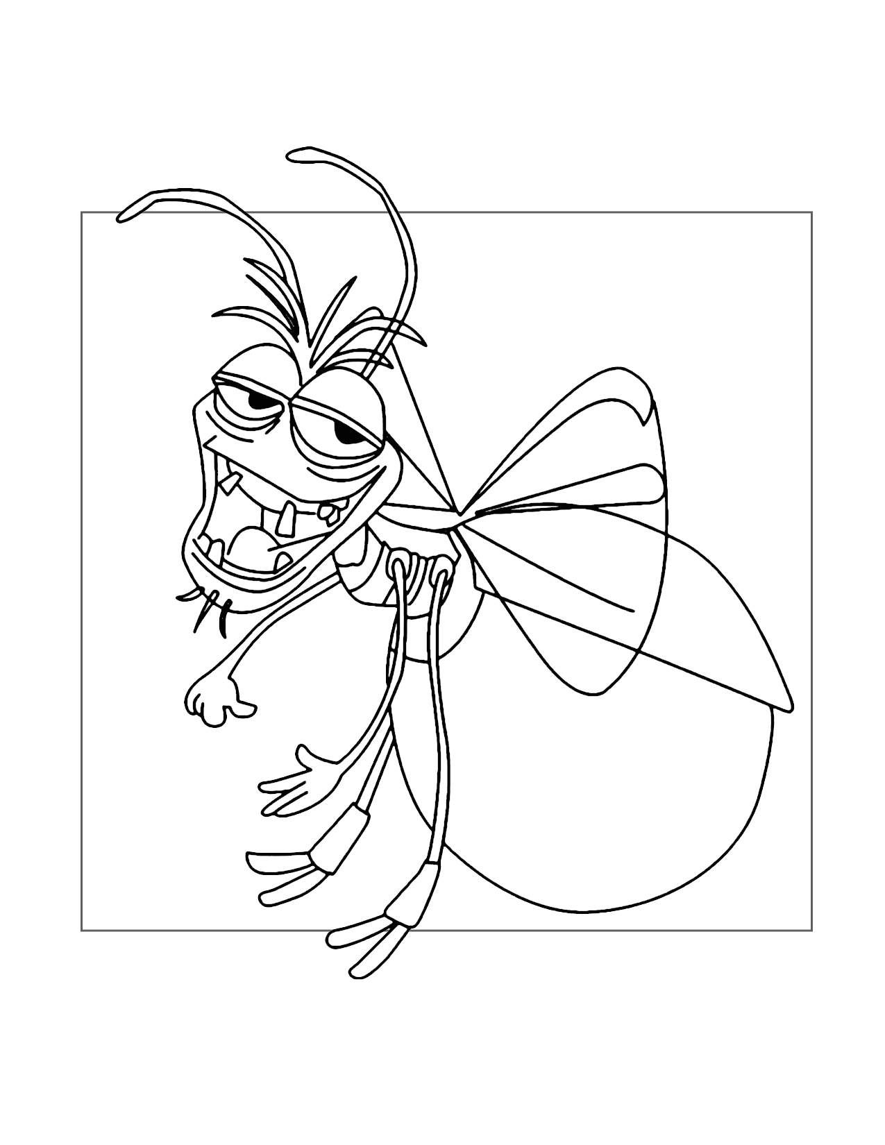 Lightning Bug Ray Princess And The Frog Coloring Page