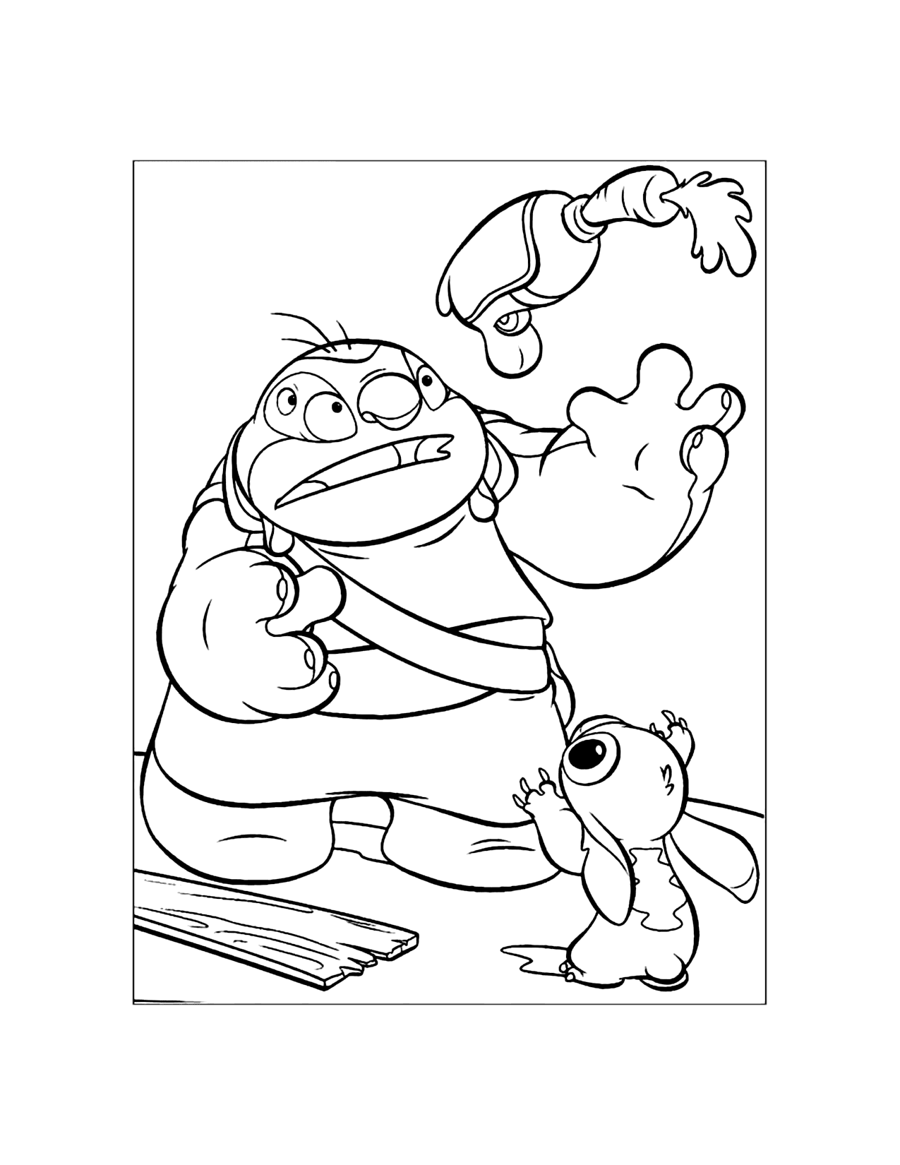 Lilo And Jumba Funny Coloring Page