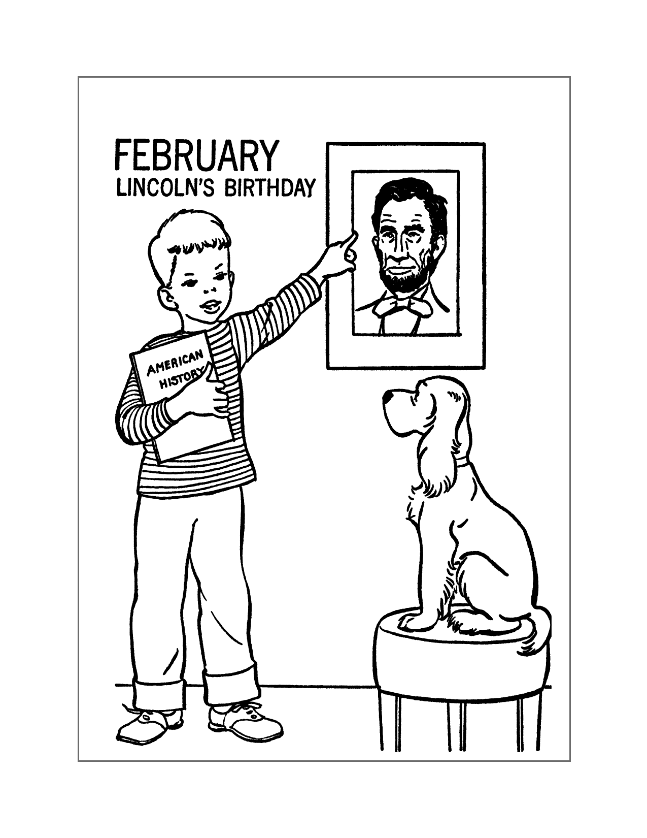 Lincolns Birthday In February Coloring Sheet