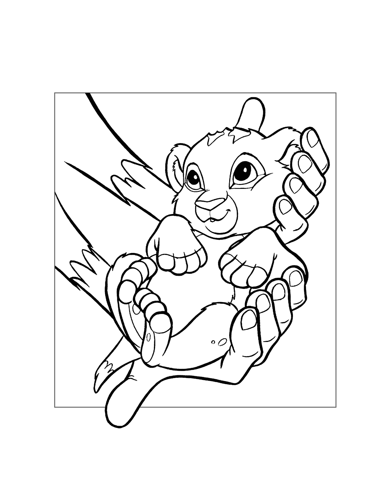 Litte Baby Simba Coloring Page
