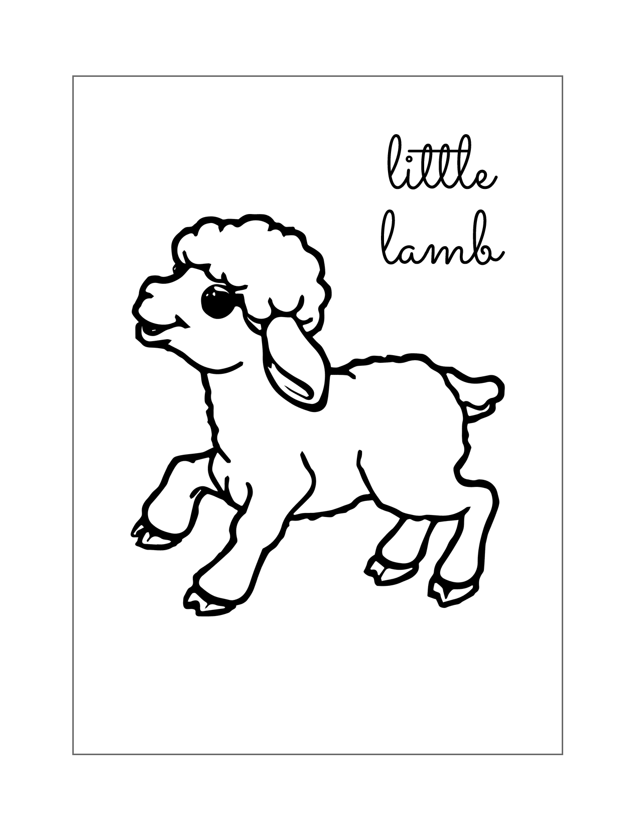 Little Lamb Coloring Page