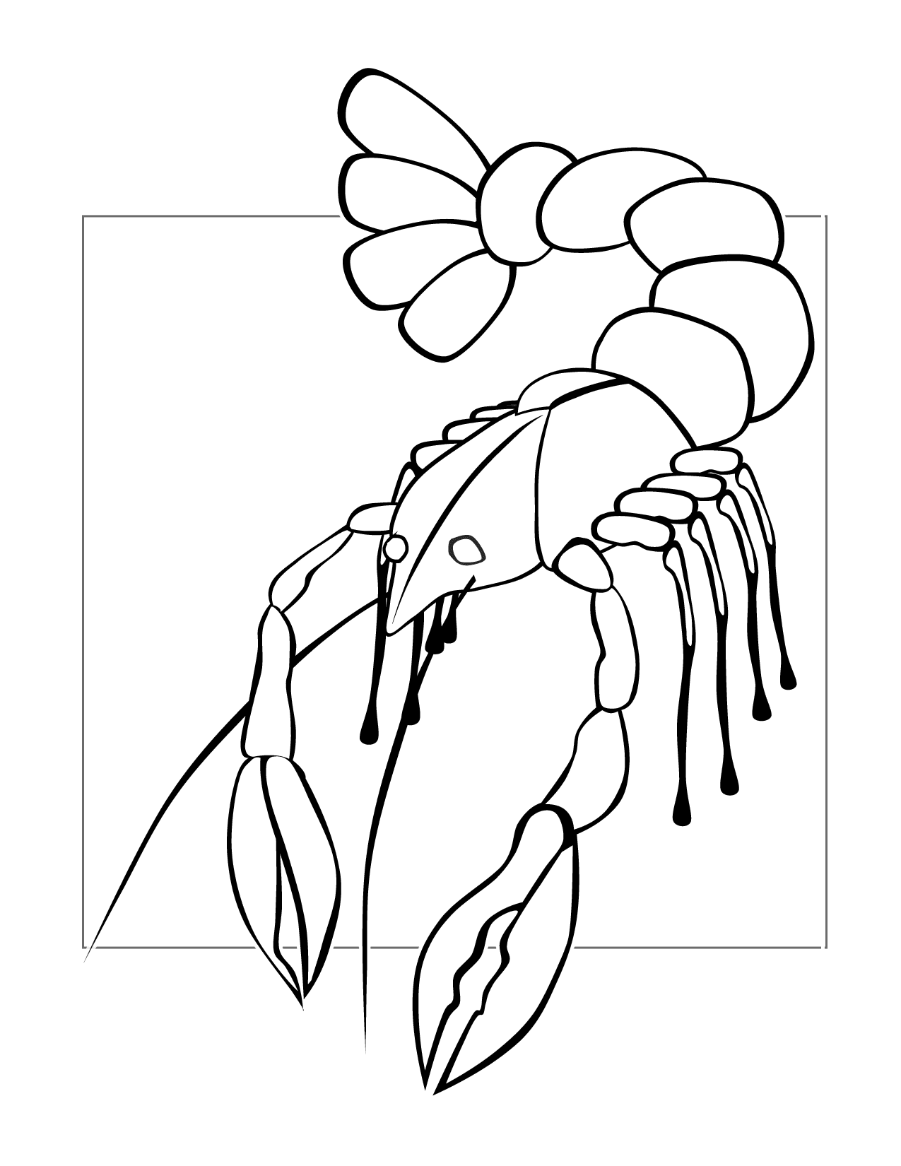 Lobster Sea Creature Coloring Page