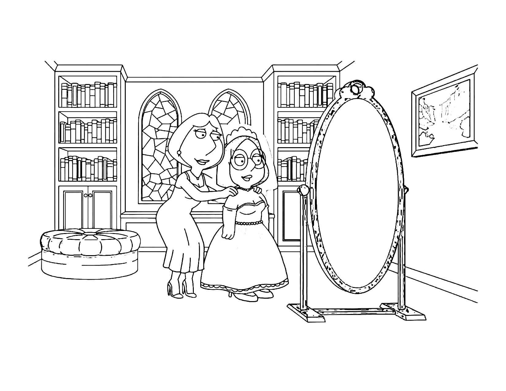Lois And Meg Family Guy Coloring Page