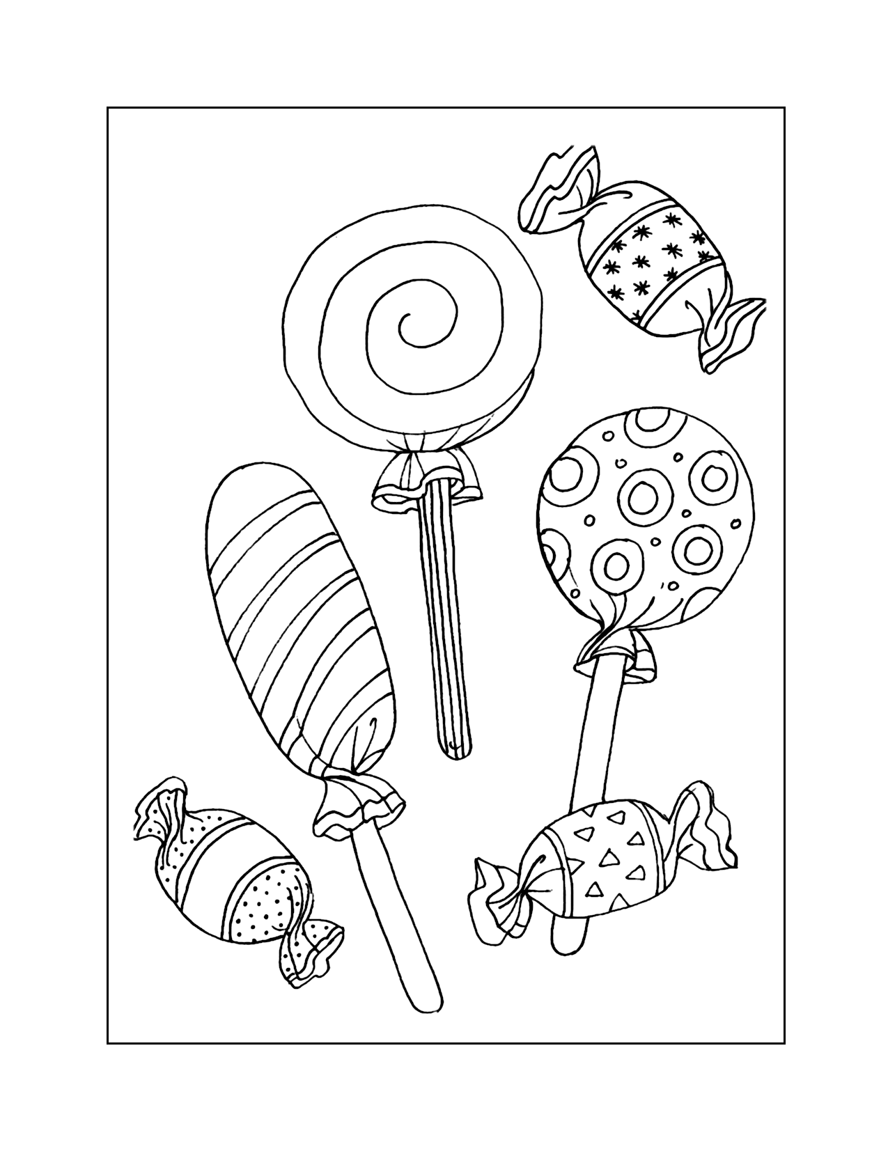 Lollipop Candy Coloring Pages
