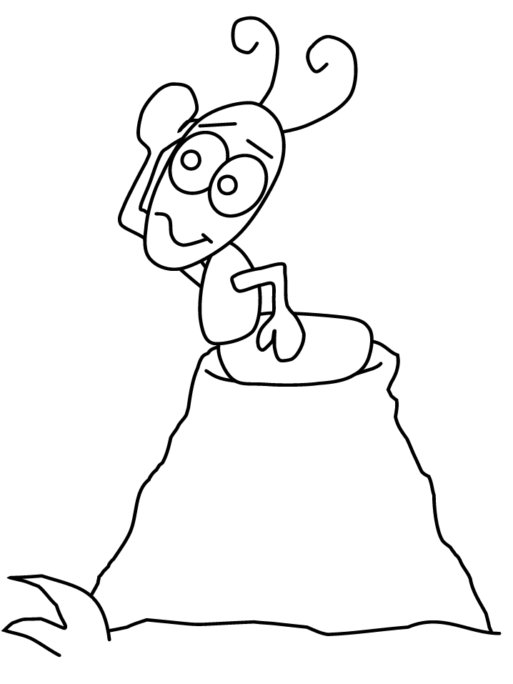 Lookout Ant Coloring Page