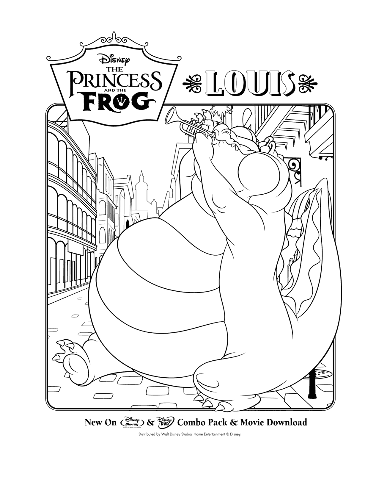 Louis Princess And The Frog Coloring Page